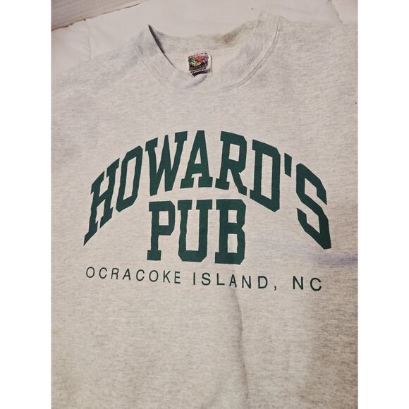 Vintage Fruit Of The Loom Super Cotton 90's Sweatshirt Faded Howard's Pub Sports - Picture 2 of 4